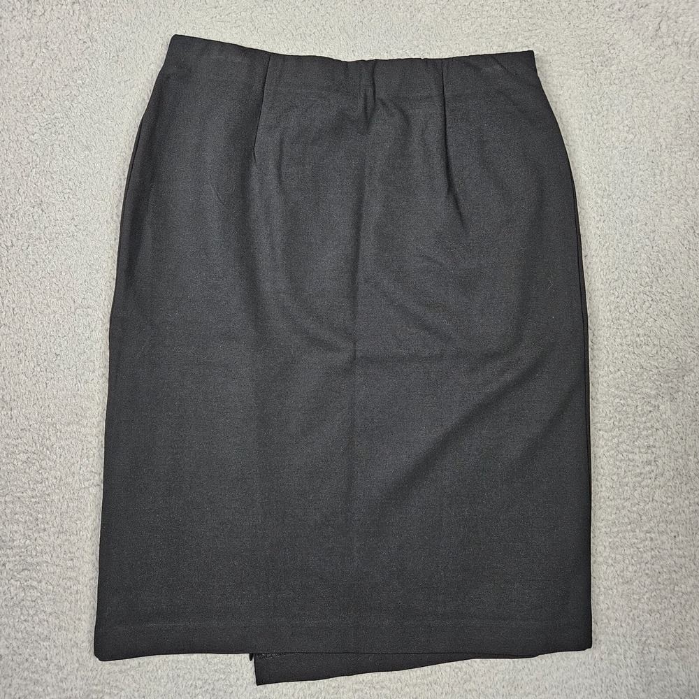 J.JILL Ponte Women's Black Pencil Zipper Front Skirt Size S